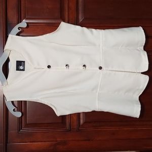 Cream vest blouse, small
